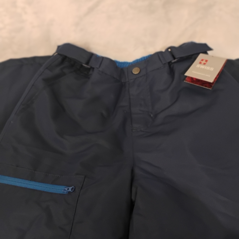 Swiss Tech Youth Kids Large 10 12 Blue Ski Snow Pants Snowboard NEW NWT P